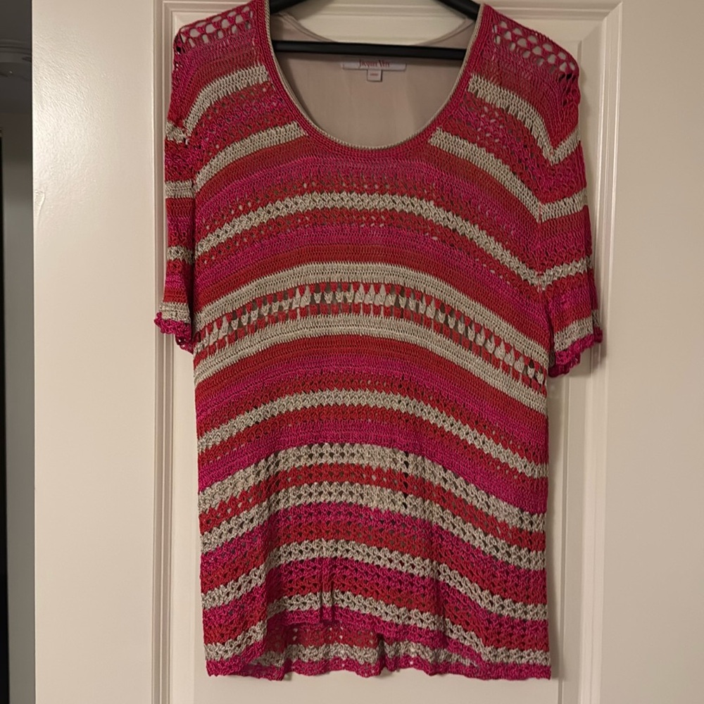Jacques Vert crochet top. Lined.